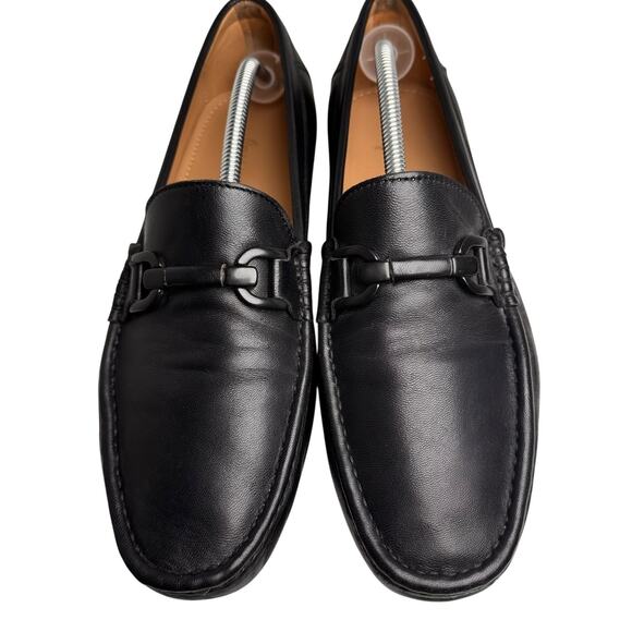 Alan Payne Como Black Leather Horsebit Driving Mocs Loafer Preppy Men Sz 11.5 EC - Picture 11 of 13